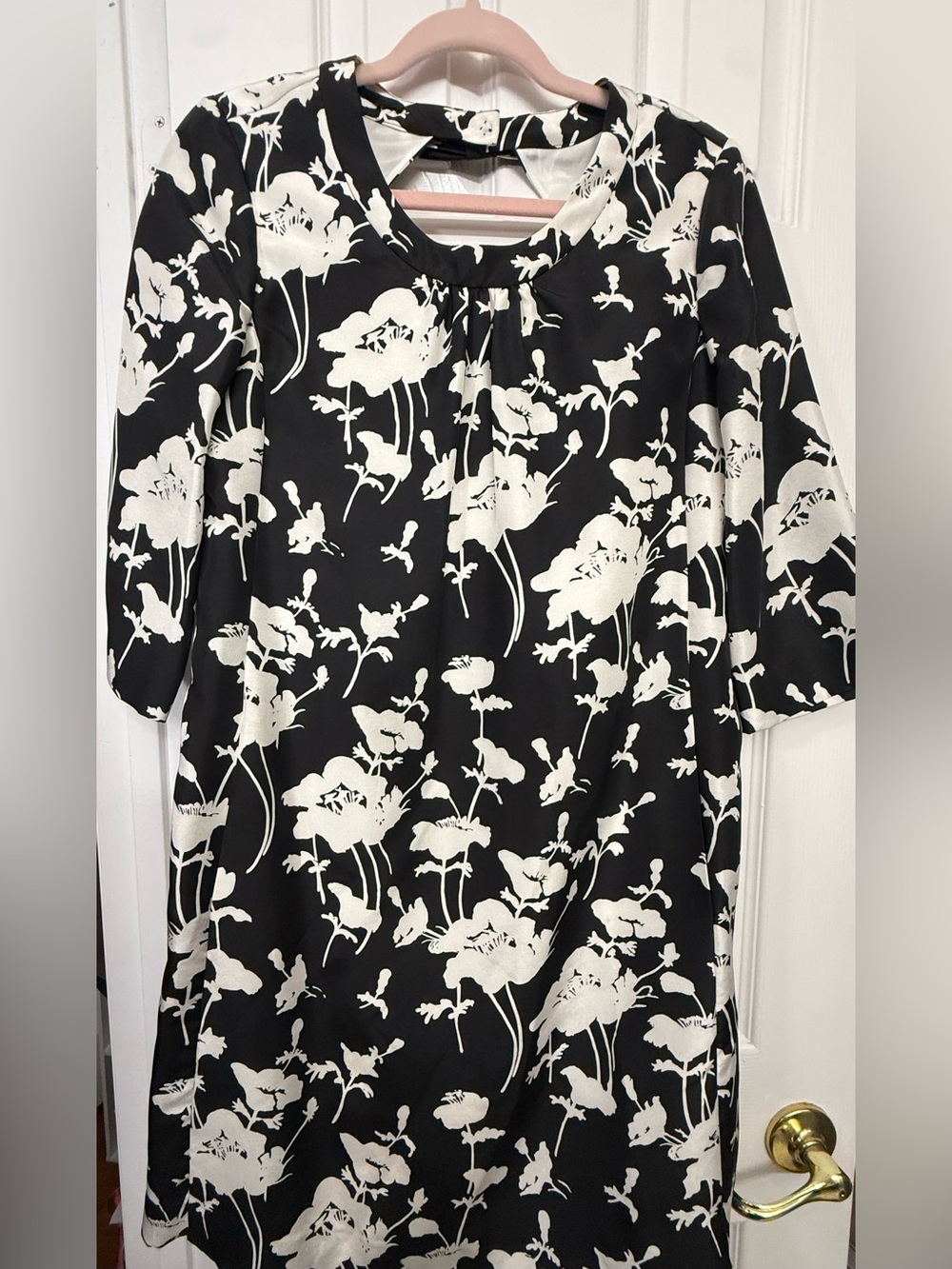 kate spade Black and White Floral Midi Dress
